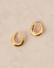 Abbott Lyon Abbott Lyon mini molten hoop earrings in 18k gold plated waterproof stainless steel - 2