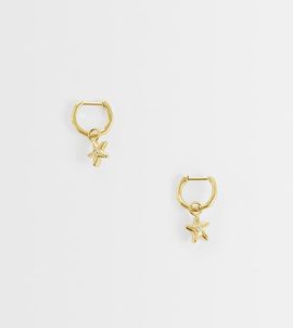 Abbott Lyon Abbott Lyon molten stafish huggie hoop earrings in 18k gold plated