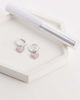 Abbott Lyon Abbott Lyon pale pink opal heart huggie hoop earrings in silver - 2