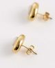 Abbott Lyon Abbott Lyon pearl molten stud earrings in 18k gold plated stainless steel - 3
