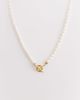 Abbott Lyon Abbott Lyon t-bar pearl necklace in 18k gold plated stainless steel - 1