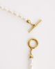 Abbott Lyon Abbott Lyon t-bar pearl necklace in 18k gold plated stainless steel - 3