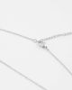 Abbott Lyon Abbott Lyon white quartz cushion pendant necklace in silver plated stainless steel - 3