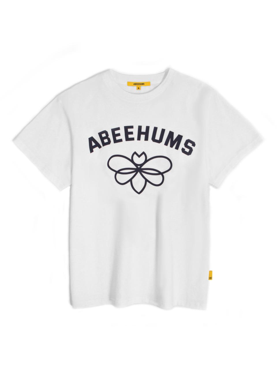 ABEEHUMS Abeehums Signature Logo Cotton Short Sleeve T-Shirt (ABH355-104) [WHITE]