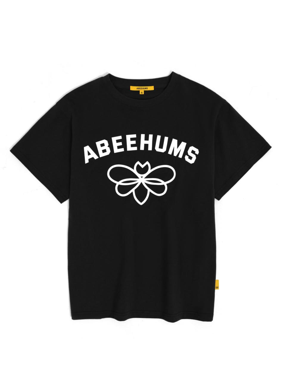 ABEEHUMS Abeehums Signature Logo Cotton Short Sleeve T-Shirt [Black] (ABH355-104)