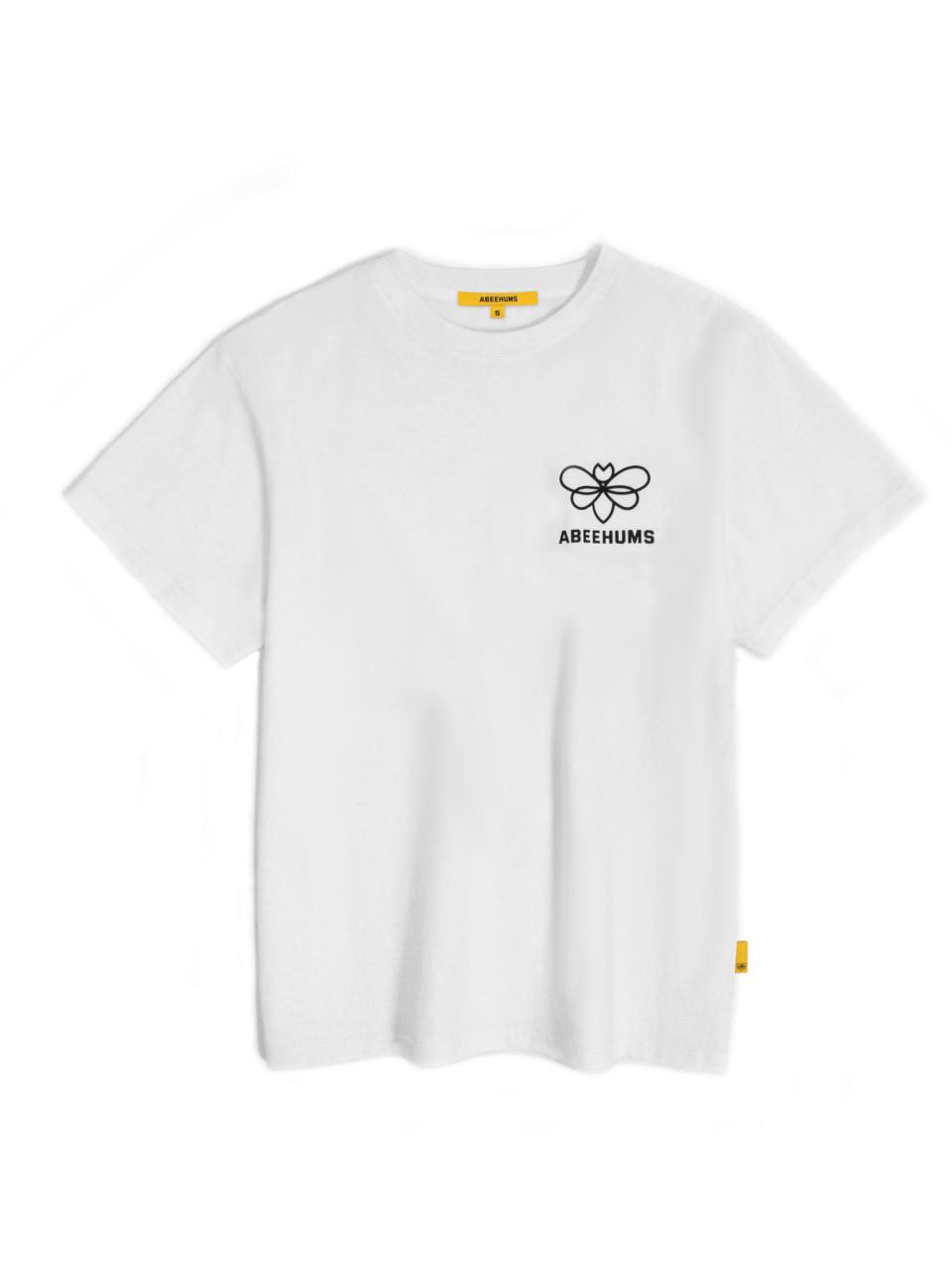 ABEEHUMS Abeehums Small Logo Cotton Short Sleeve T-Shirt [White] (ABH355-103)