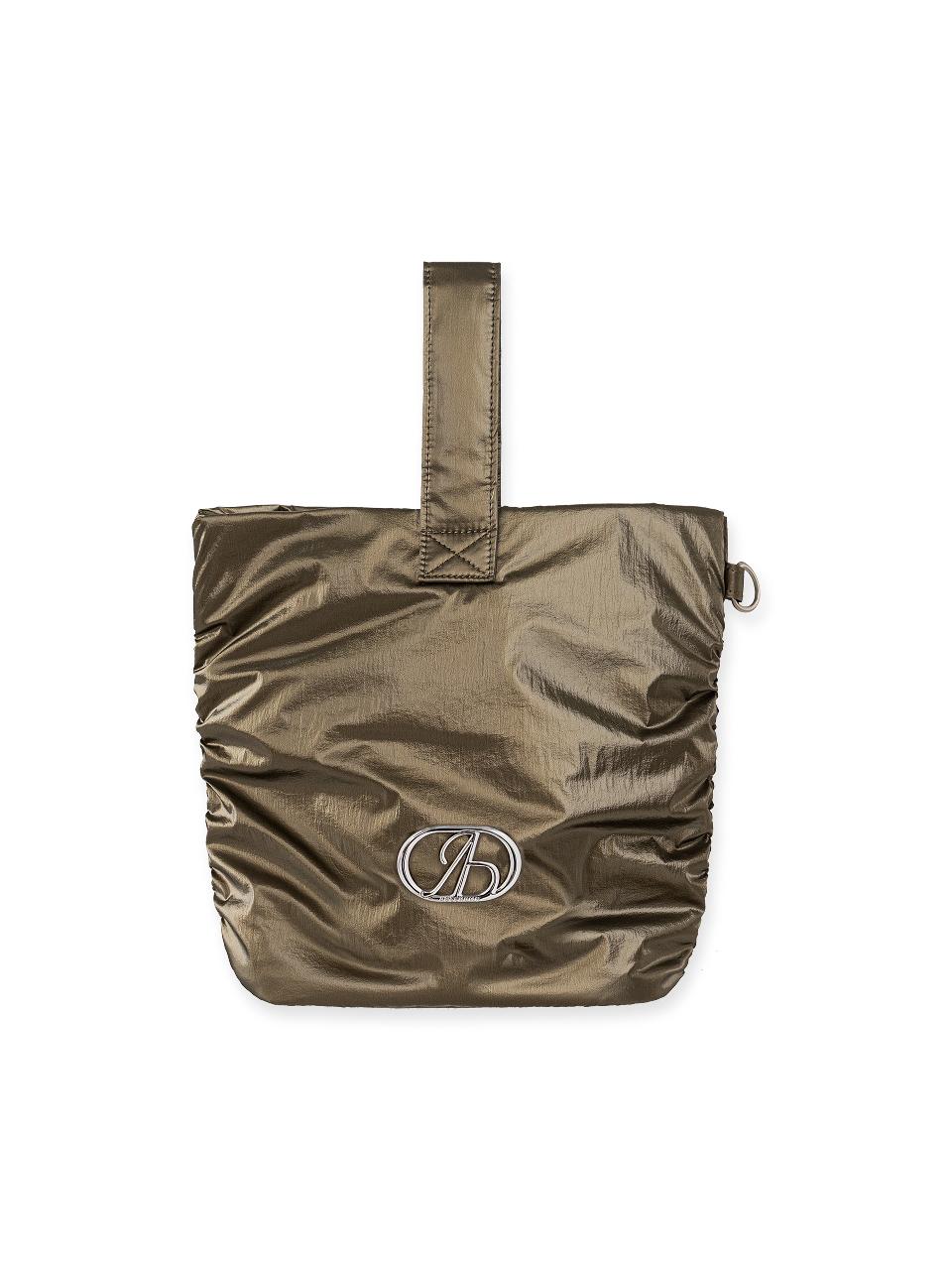 ABEEHUMS Glossy Ellips Tote Bag (ABH348-707) [Khaki]