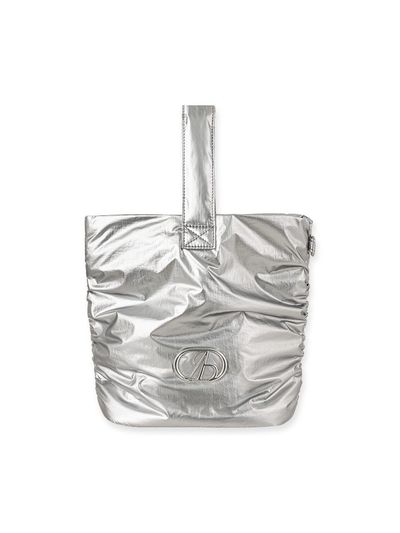 ABEEHUMS Glossy Ellips Tote Bag (ABH348-707) [Silver]
