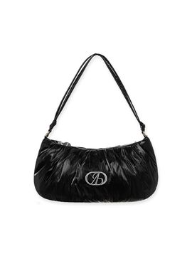 ABEEHUMS Glossy Micro Tote Bag (ABH348-706) [Black]