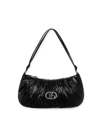 ABEEHUMS Glossy Micro Tote Bag (ABH348-706) [Black]