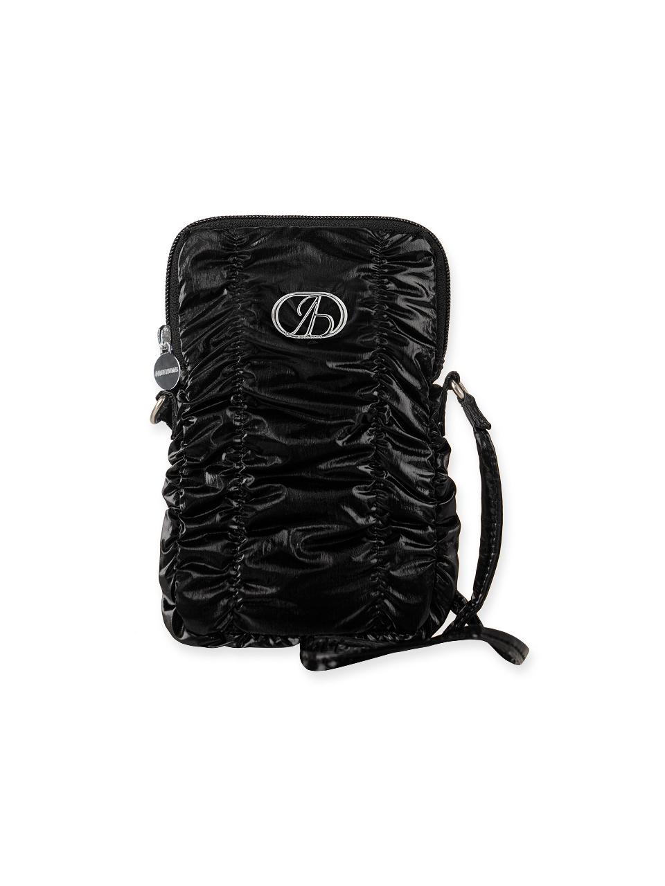 ABEEHUMS Glossy Phone Cross Bag (ABH348-709) [Black]