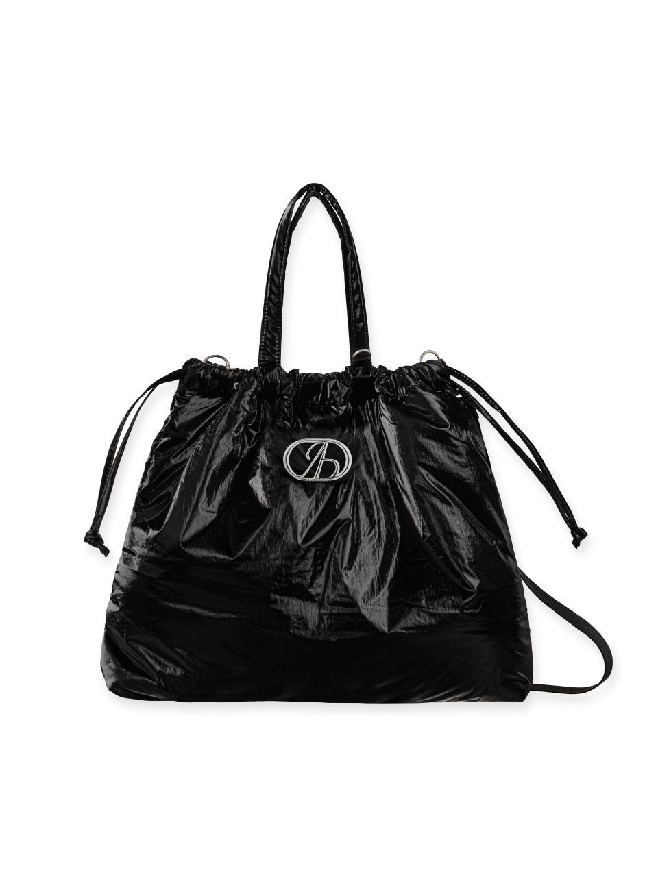 ABEEHUMS Glossy String 2way Bag (ABH348-701) [Black]