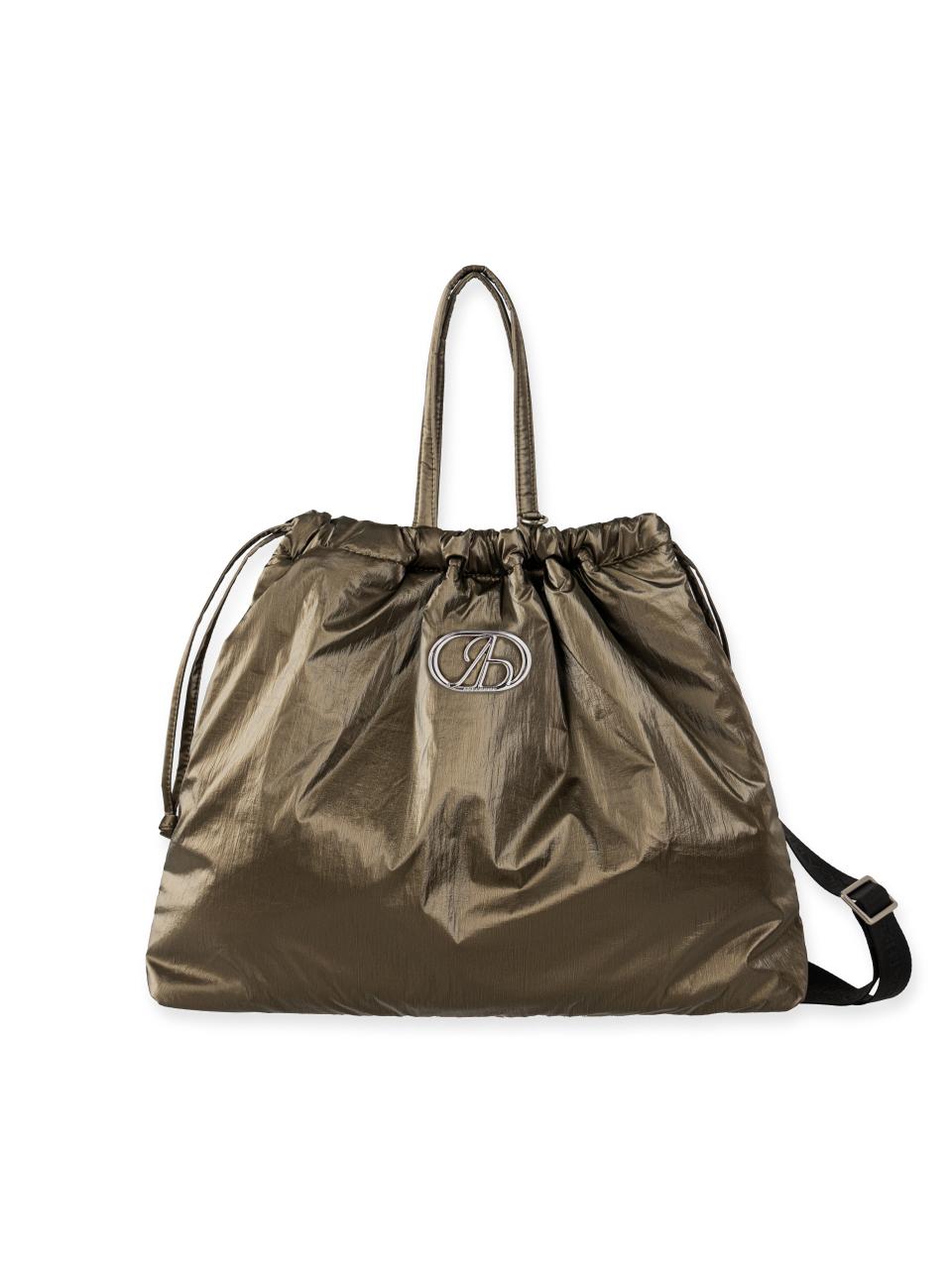 ABEEHUMS Glossy String 2way Bag (ABH348-701) [Khaki]