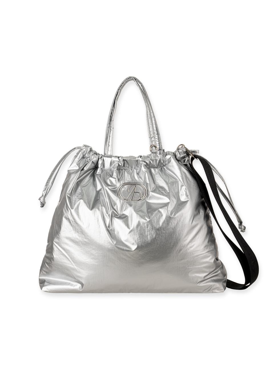 ABEEHUMS Glossy String 2way Bag (ABH348-701) [Silver]