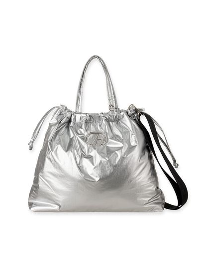ABEEHUMS Glossy String 2way Bag (ABH348-701) [Silver]