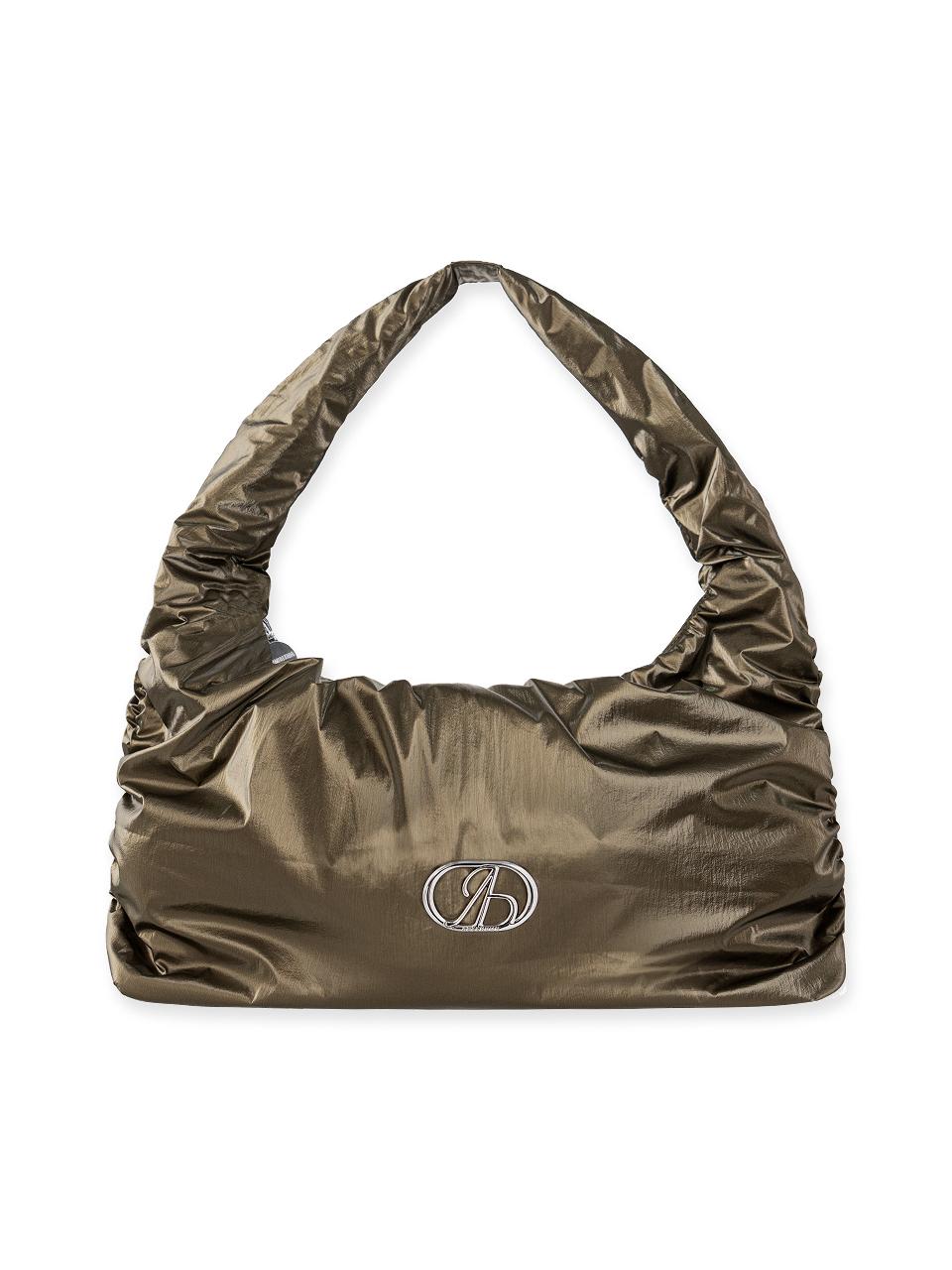 ABEEHUMS Glossy Tote Bag (ABH348-703) [Khaki]
