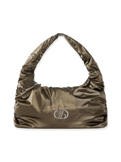 ABEEHUMS Glossy Tote Bag (ABH348-703) [Khaki]