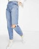 Abercrombie & Fitch Abercrombie & Fitch 80s ripped mom jeans in mid wash-Blue - 4