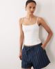 Abercrombie & Fitch Abercrombie & Fitch 90s cami top with built in bra in white - 1
