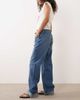 Abercrombie & Fitch Abercrombie & Fitch 90s relaxed high rise jeans with turn up hem in mid blue wash - 3