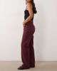 Abercrombie & Fitch Abercrombie & Fitch 90s relaxed straight leg jeans in burgundy-RED - 3