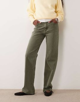 Abercrombie & Fitch Abercrombie & Fitch 90s relaxed straight leg jeans in khaki-green wash