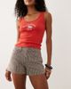 Abercrombie & Fitch Abercrombie & Fitch A-line denim shorts in brown pinstripe - 1