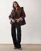 Abercrombie & Fitch Abercrombie & Fitch a line cropped trench coat with scarf detail in brown - 2