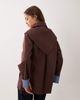 Abercrombie & Fitch Abercrombie & Fitch a line cropped trench coat with scarf detail in brown - 3