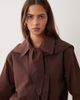 Abercrombie & Fitch Abercrombie & Fitch a line cropped trench coat with scarf detail in brown - 4