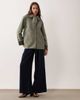 Abercrombie & Fitch Abercrombie & Fitch a line cropped trench coat with scarf detail in khaki-Green - 3
