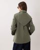 Abercrombie & Fitch Abercrombie & Fitch a line cropped trench coat with scarf detail in khaki-Green - 4
