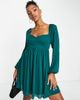 Abercrombie & Fitch Abercrombie & Fitch babydoll a-line dress in dark green-Multi - 1
