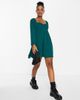 Abercrombie & Fitch Abercrombie & Fitch babydoll a-line dress in dark green-Multi - 3