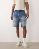 Abercrombie & Fitch Abercrombie & Fitch baggy denim carpenter jorts in indigo blue - 2