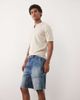 Abercrombie & Fitch Abercrombie & Fitch baggy denim carpenter jorts in indigo blue - 3