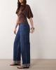 Abercrombie & Fitch Abercrombie & Fitch baggy fit low rise jeans in dark wash blue - 2