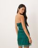Abercrombie & Fitch Abercrombie & Fitch bandeau satin a line mini dress in green - 3