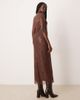 Abercrombie & Fitch Abercrombie & Fitch beaded bandeau maxi dress in brown sequin - 3