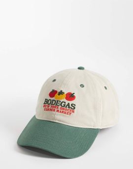 Abercrombie & Fitch Abercrombie & Fitch Bodegas baseball cap in beige and green-Neutral