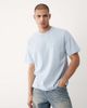 Abercrombie & Fitch Abercrombie & Fitch boxy short sleeve italic logo T-shirt in baby blue - 1
