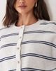 Abercrombie & Fitch Abercrombie & Fitch boxy sweatshirt cardigan in gray and navy stripes-Multi - 4