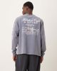 Abercrombie & Fitch Abercrombie & Fitch coffee graphic long sleeve T-shirt in washed blue - 1