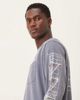Abercrombie & Fitch Abercrombie & Fitch coffee graphic long sleeve T-shirt in washed blue - 4