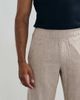 Abercrombie & Fitch Abercrombie & Fitch cotton linen mix relaxed fit pull on trouser in beige-Brown - 2