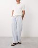 Abercrombie & Fitch Abercrombie & Fitch cotton rich baggy seersucker pants in blue stripes - 2