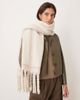 Abercrombie & Fitch Abercrombie & Fitch cozy scarf in cream/brown plaid - 3