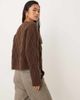 Abercrombie & Fitch Abercrombie & Fitch crew neck button up cardigan in brown - 2