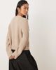 Abercrombie & Fitch Abercrombie & Fitch crew neck button up cardigan in oatmeal-Neutral - 2