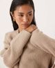 Abercrombie & Fitch Abercrombie & Fitch crew neck button up cardigan in oatmeal-Neutral - 4